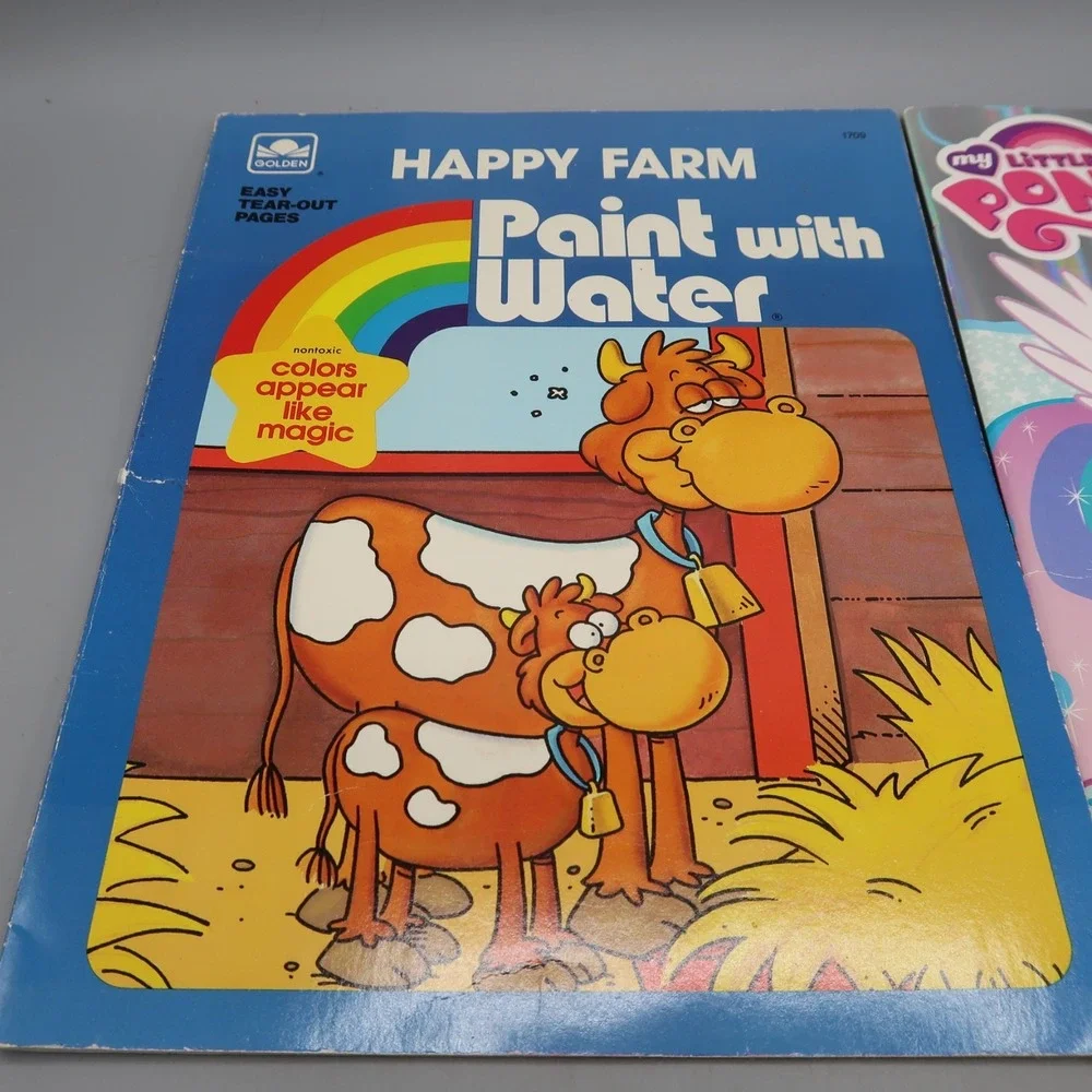 Vintage Paint With Water, Disney Elena Coloring, My Little Pony Sticker Book Lot
